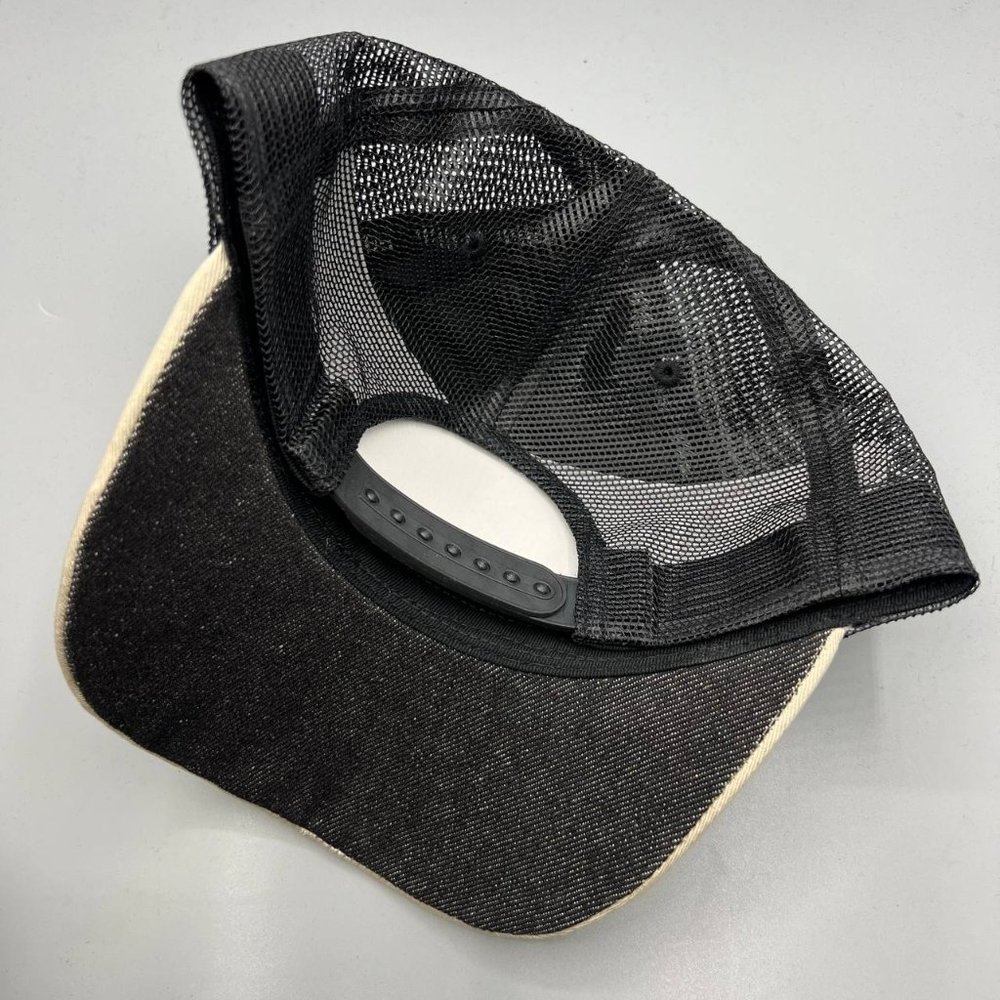 Vintage Lion Graphic Trucker Hat - Black and Cream - Picture 7 of 8